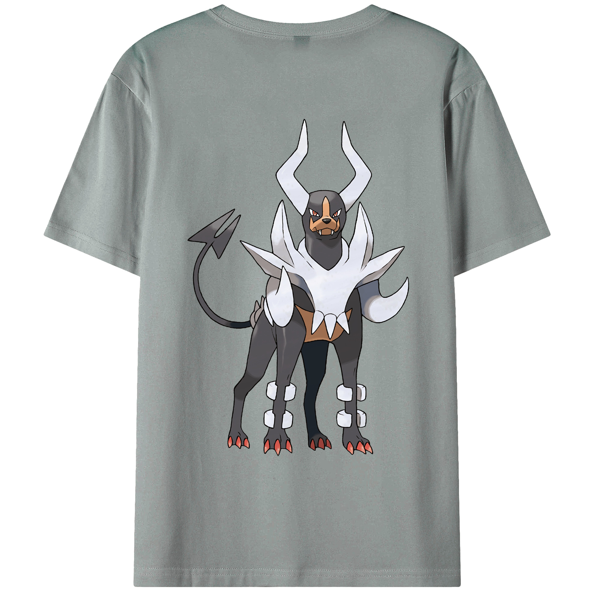 （画像用） ポケットモンスター Pokémon 綿100％ メンズ半袖Tシャツ（バックプリント） 通気性